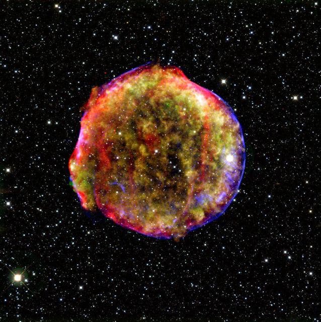 Vivid View of Tycho Supernova Remnant